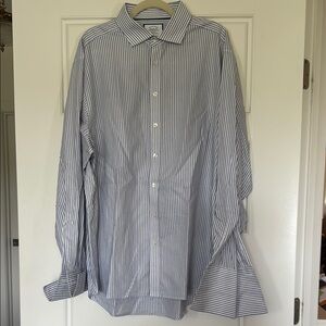 Charles Tyrwhitt Blue and White Dress Shirt French Cuff